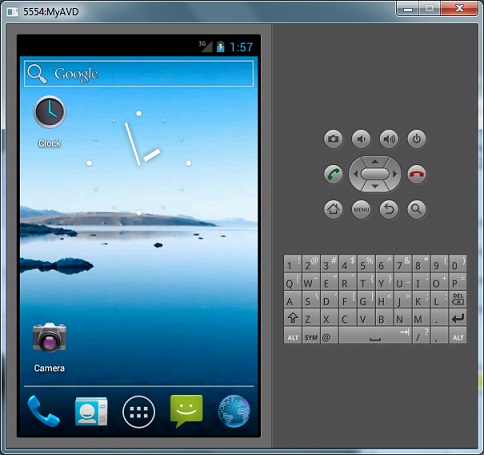 Android Emulator R17 - Home Screen