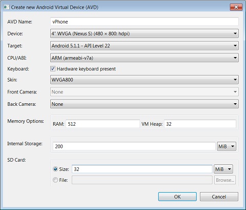 Create Android Virtual Device (AVD) - R24