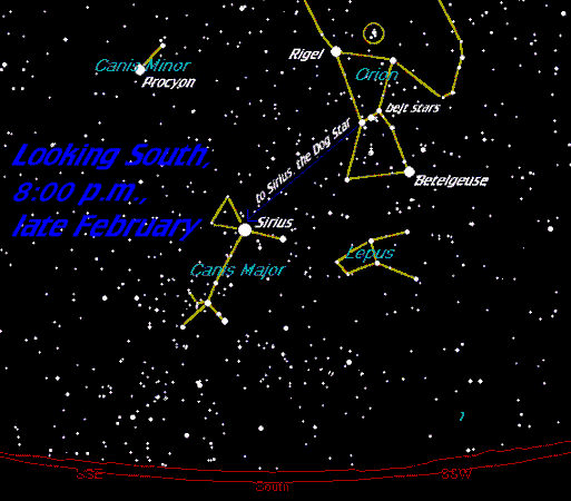 Finding Sirius through Orion