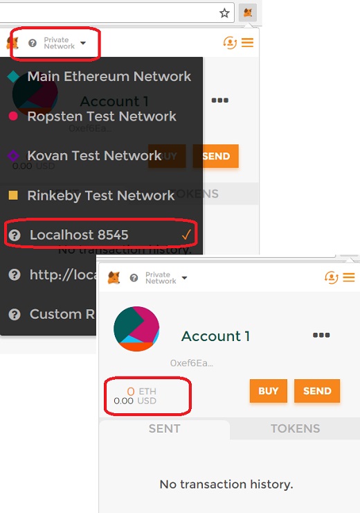 Connect MetaMask to Local Private Network