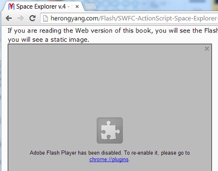 Missing Flash Player on Chrome 35