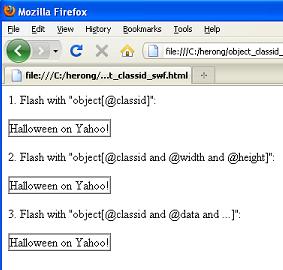 Flash as object[@classid] - FireFox