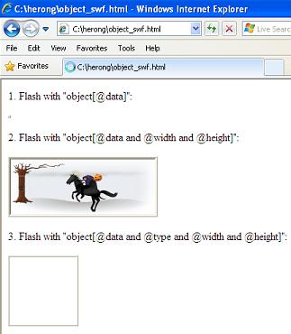 Flash as object[@data] - IE