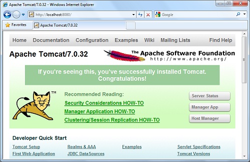 Apache Tomcat 7 Default Page