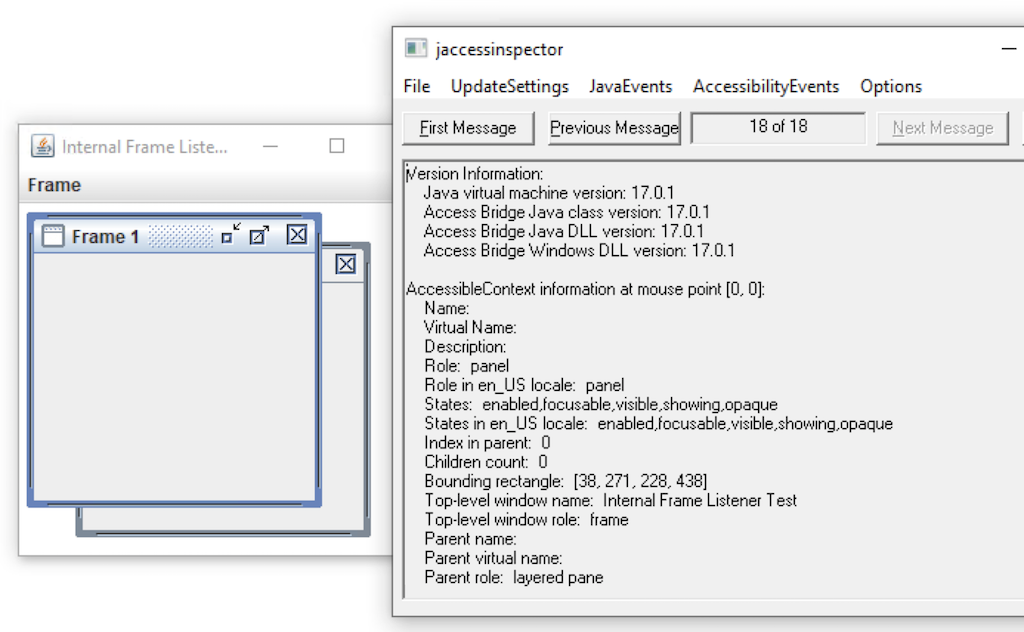 jaccessinspector - Examine GUI Component Info