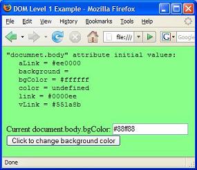 DOM Level 0 Example