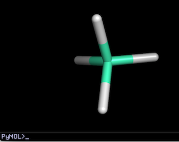 Create Methane Molecule in PyMol