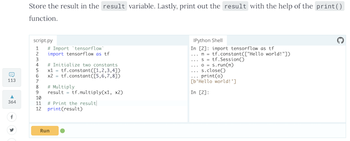 TensorFlow Interative Test Web Page