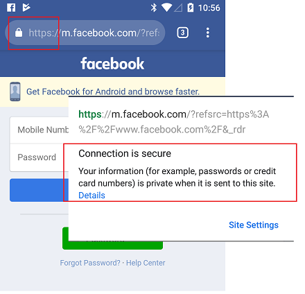 Chrome Showing Lock Icon on HTTPS Address