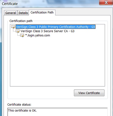 Certificate Path View - Chrome 40
