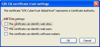 Remove Trust Setting on Certificate - Firefox 3