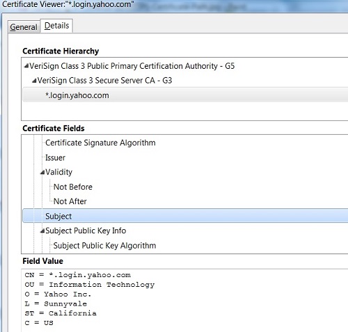 Certificate Path View - Firefox 35