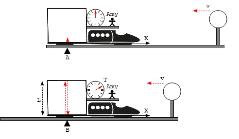 Time Dilation Demonstration - Amy on Train