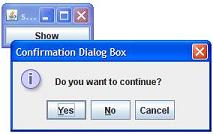 Congirmation Dialog Box Input