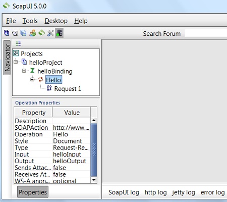SoapUI Object View