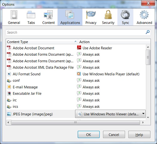Firefox General Options