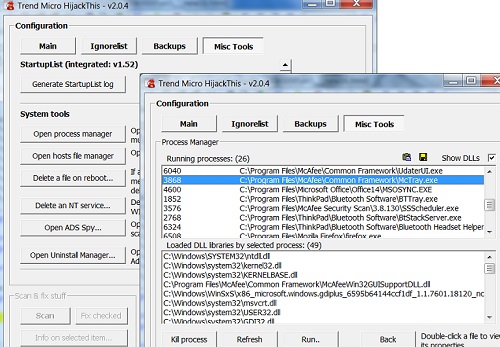 HijackThis Process Manager