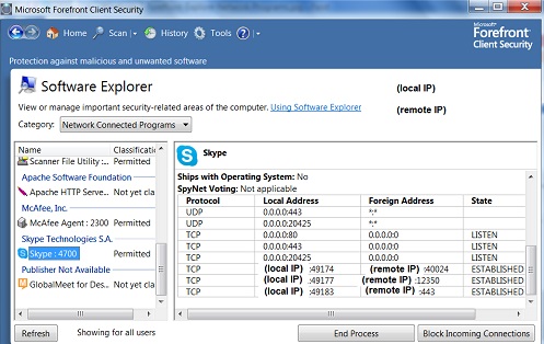 Windows 7: Forefront Explore Network Programs