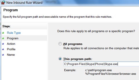 Windows 8 Add New Windows Firewall Rules