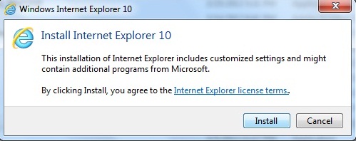 Internet Explorer 10 - Installation