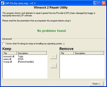 Winsock Fix Tool Windows Vista