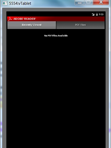 Adobe Reader with No PDF Files - Android SDK R24
