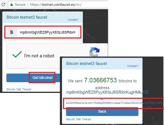 Receive Test Bitcoin from testnet.coinfaucet.eu