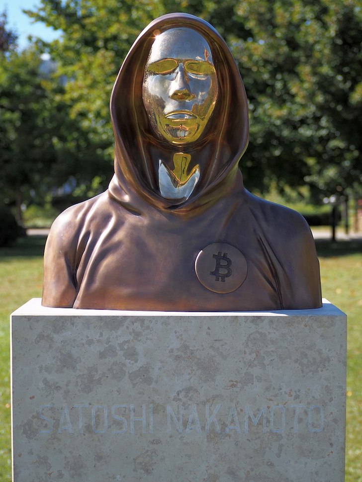 Statue of Satoshi Nakamoto in Budapest