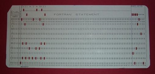 FORTRN Code Punch Card