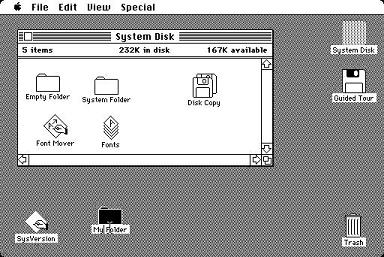 Macintosh Mac OS Desktop in 1984