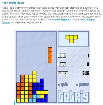 Flash Tetris Game