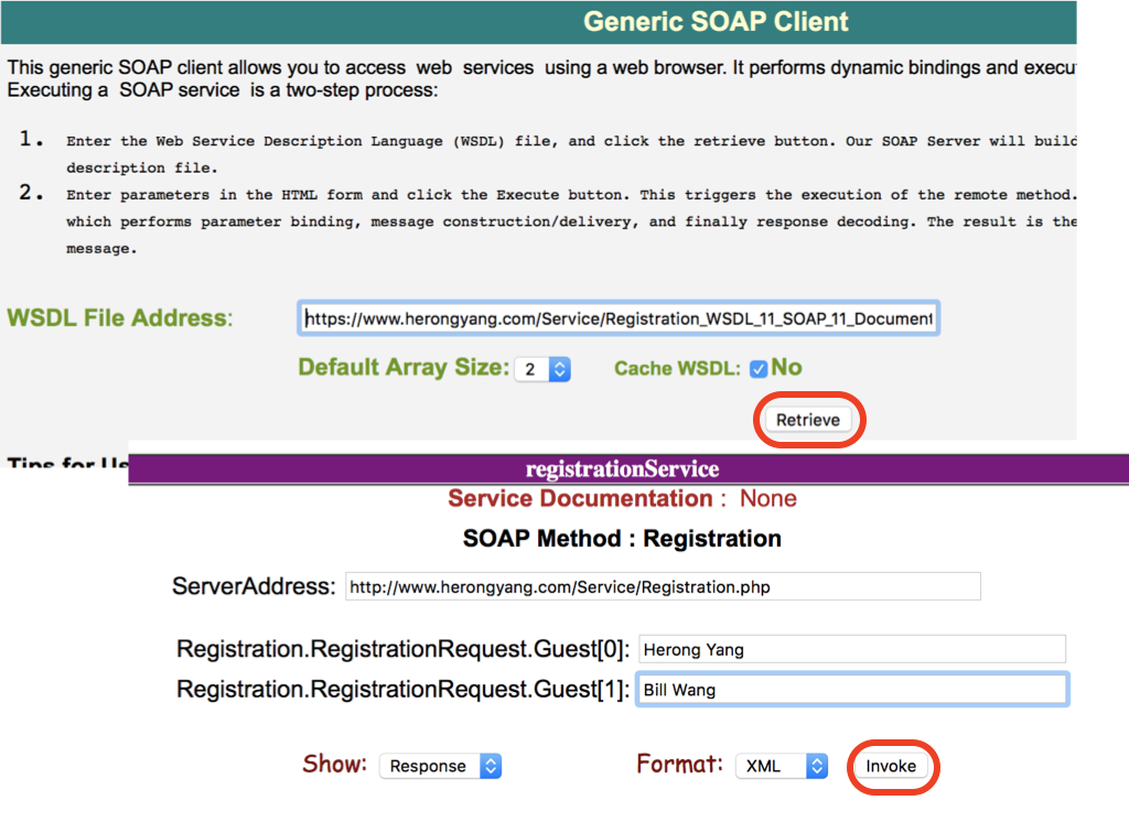Online Testing Tool for Web Services