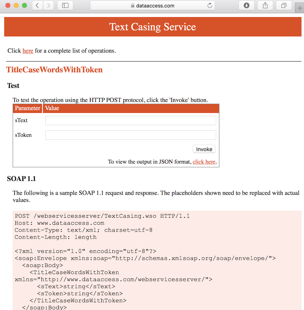 TitleCaseWordsWithToken API Documentation
