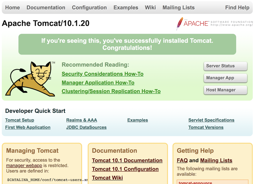 Apache Tomcat Home Page