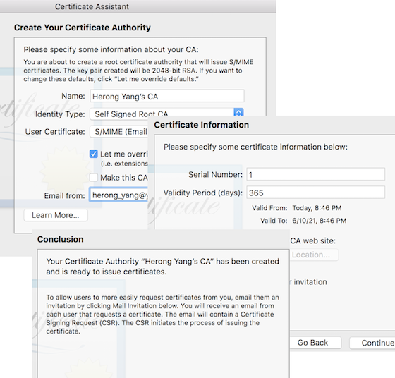 Create Self-Signed Root CA with Keychain Access