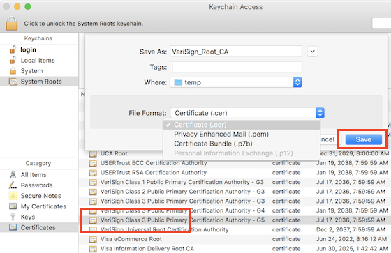 Export Certificate from Keychain Access
