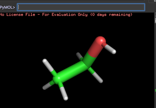 Build Alcohol Molecule in PyMol