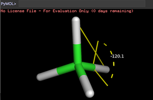 Dihedral Angle Formed by 4 Atoms in PyMol
