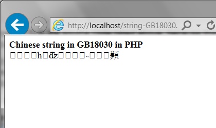 Chinese Web Page Generated by PHP using GB18030 in Error