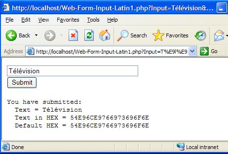 Processing Web Form Input in Latin1
