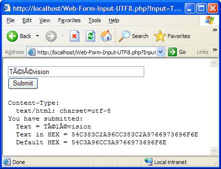 Processing Web Form Input in UTF-8