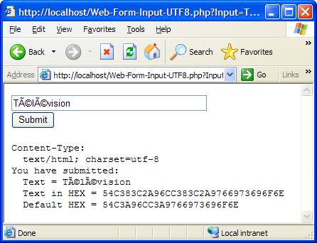 Processing Web Form Input in UTF-8