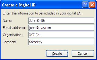Create a Digital ID with MS Word 2007