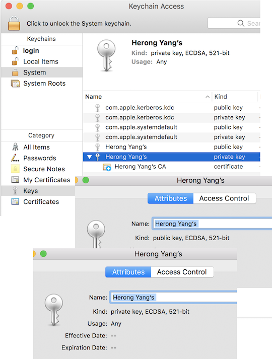 Review Private/Public Keys on macOS