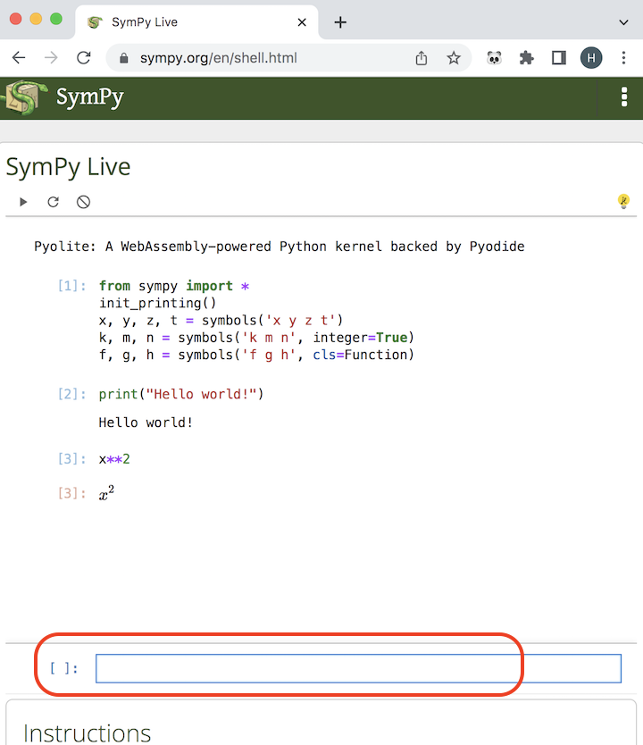 Python IDE at sympy.org