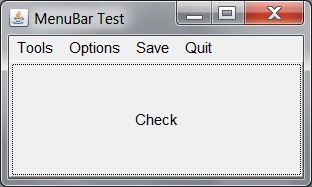MenuBarTest.java - AWT Menu Bar Test Program