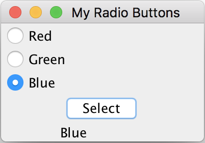 JRadioButton Selected Button
