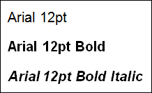 3 Fonts of Arial Family