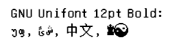 GNU Unifont 12pt Bold